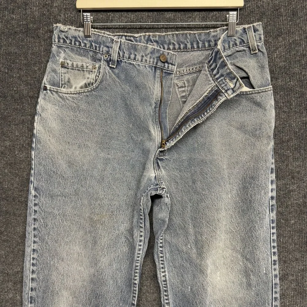 VTG 90s Levis 545 Relaxed Loose Fit Jeans Mens 38x30 Blue USA Made Distressed